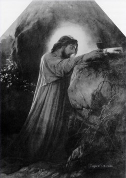  Hippolyte Works - Christ on the Mount of Olives 1855 life size Hippolyte Delaroche